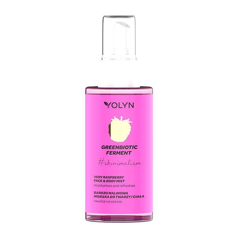 Хидратиращ спрей за лице и тяло Малина и Галактомисис YOLYN Greenbiotic Moisturising Face And Body Very Raspberry Mist