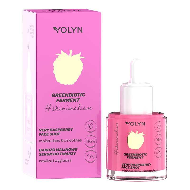 Хидратиращ серум Малина и Галактомисис YOLYN Greenbiotic Moisturising Very Raspberry Face Shot