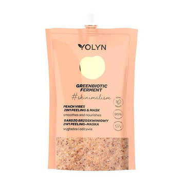 Подхранваща пилинг маска Праскова и Галактомисис YOLYN Greenbiotic Nourishing Peach Vibes Face Peeling-Mask