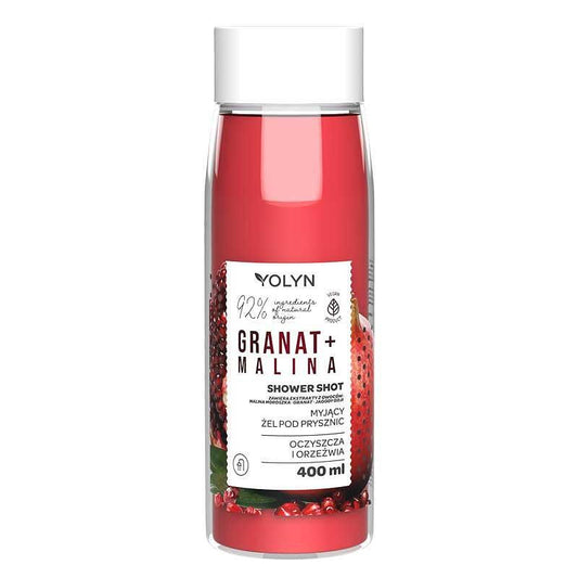 Душ гел Нар и Малина YOLYN Pomegranate and Raspberry Shower Shot