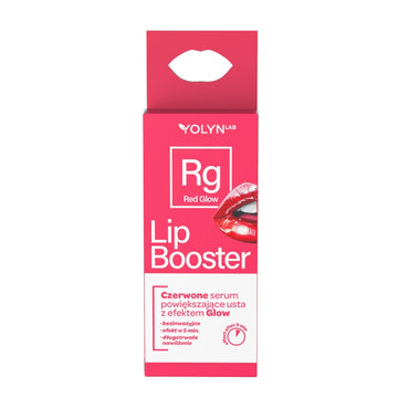 Red Огледален гланц-бустер за устни YOLYN LAB Shiny Lip Booster