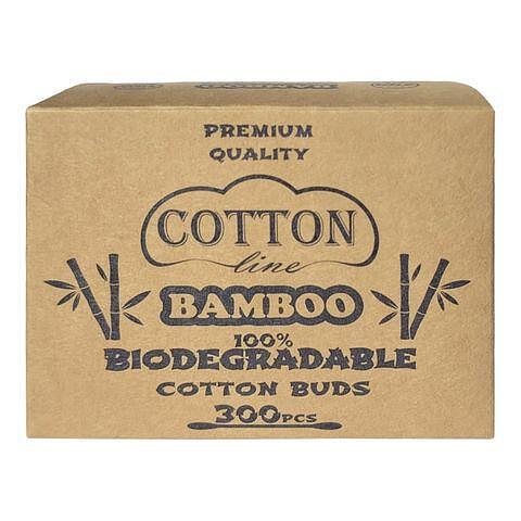100% биоразградими  бамбукови клечки за уши  Cotton Line BAMBOO