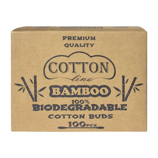 100% биоразградими  бамбукови клечки за уши  Cotton Line BAMBOO