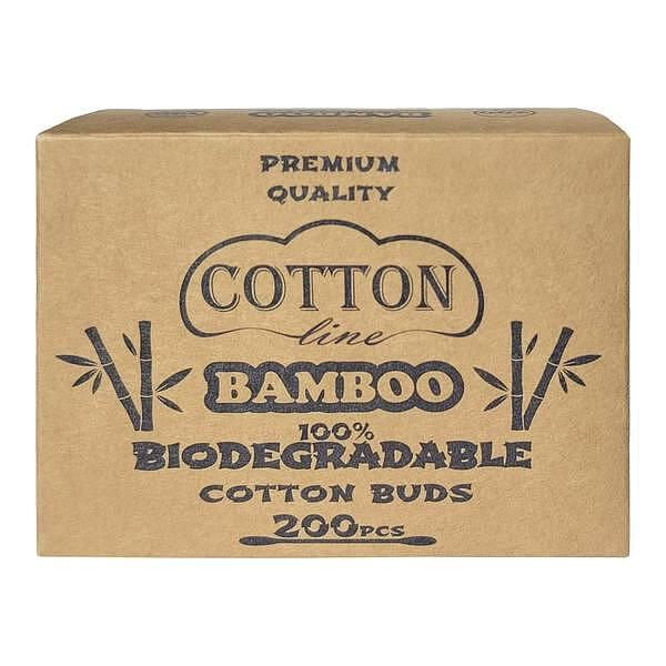 100% биоразградими  бамбукови клечки за уши  Cotton Line BAMBOO