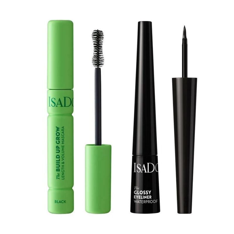 Сет Изящен грим Isadora Спирала Black The Build Up Grow § Водоустойчива очна линия Glossy Eyeliner
