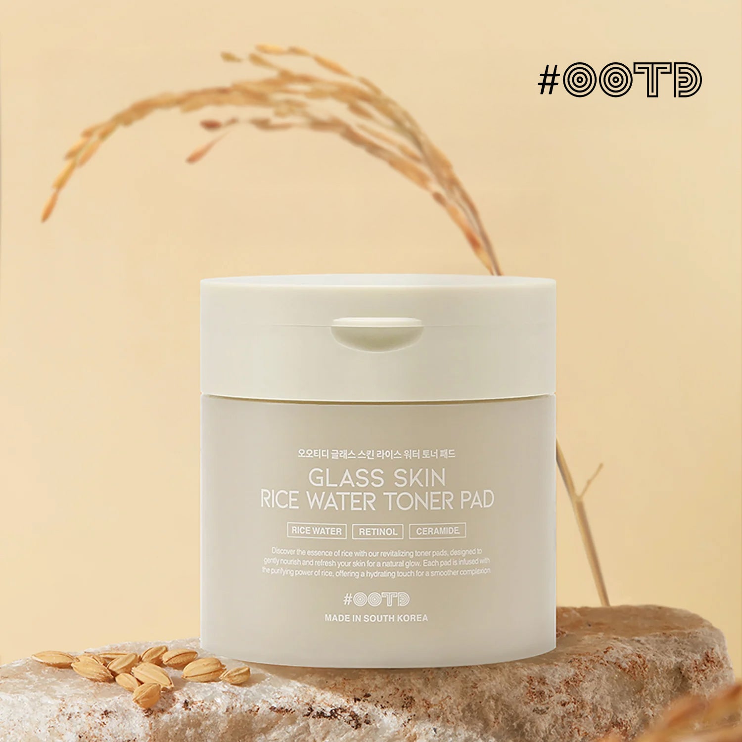 СТЪКЛЕНА КОЖА Тонер - Падове с РЕТИНОЛ срещу бръчки OOTD R+Glass Skin Rice Water Toner Pad