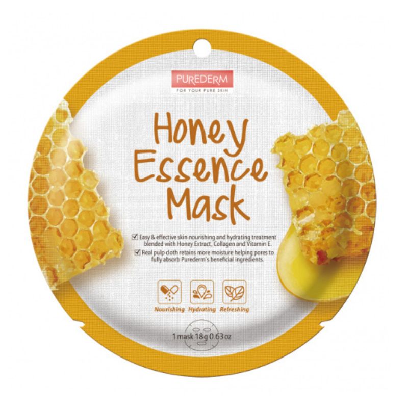Маска за лице с мед PUREDERM Honey Collagen Mask