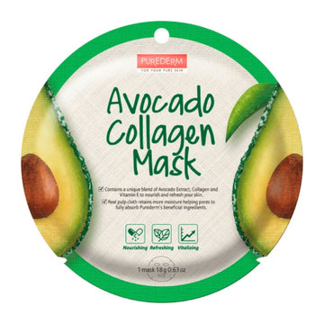 Маска за лице с авокадо PUREDERM Avocado Collagen Mask