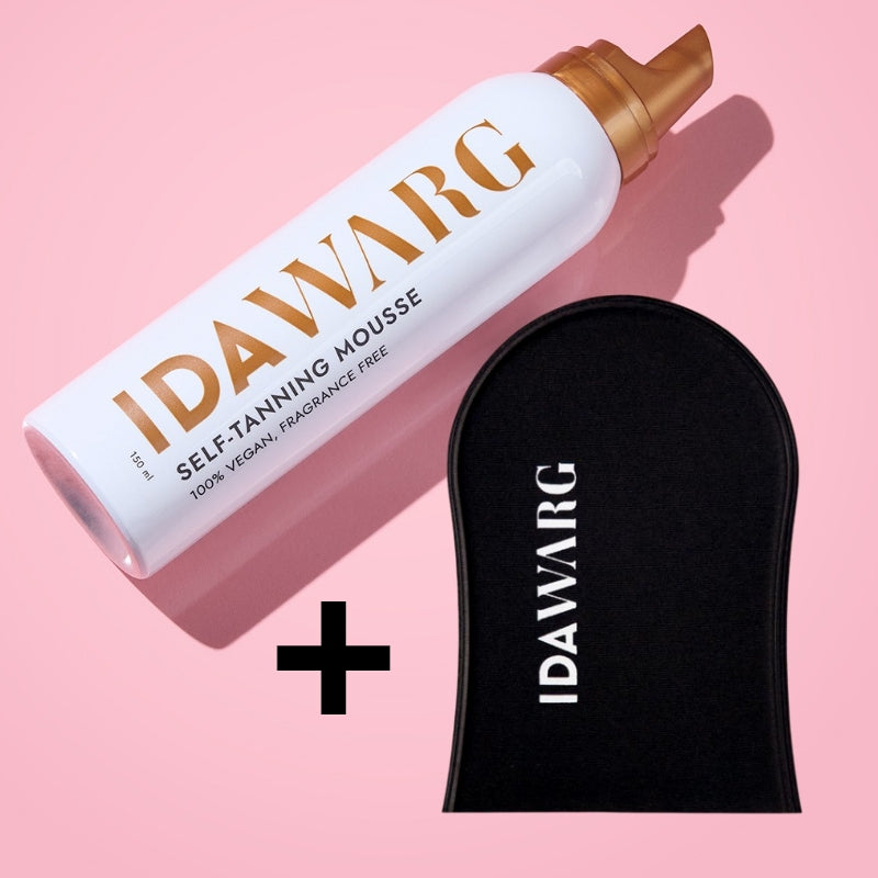 Сет за Перфектен тен IDA WARG Self-Tanning Mousse & Self-Tan Applicator Mitt