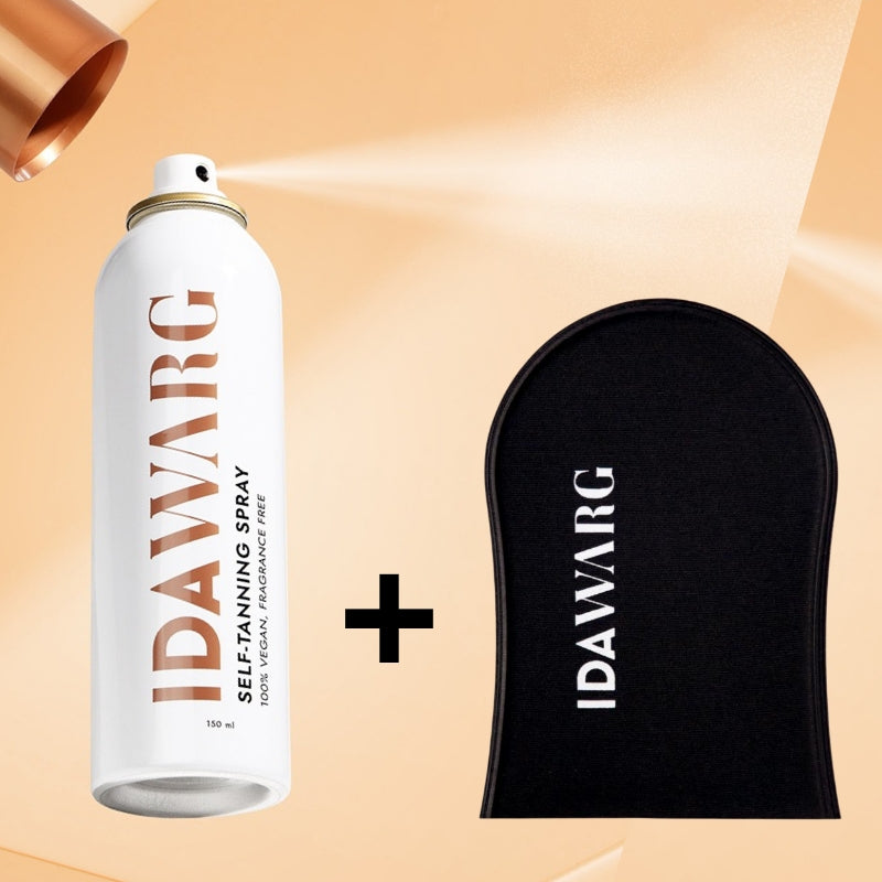 Автобронзиращ Сет за тяло IDA WARG Self-Tanning Body Spray & Applicator Mitt