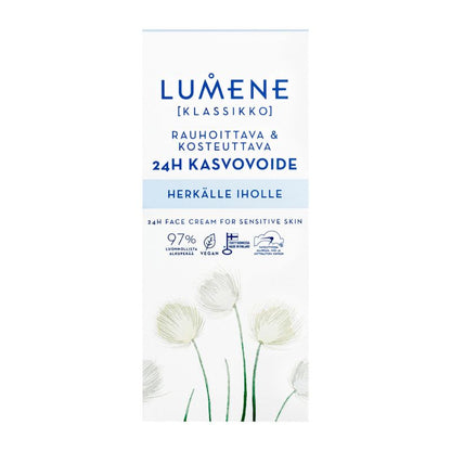 24h Успокояващ хидратиращ крем за чувствителна кожа Lumene Klassikko face cream for sensitive skin