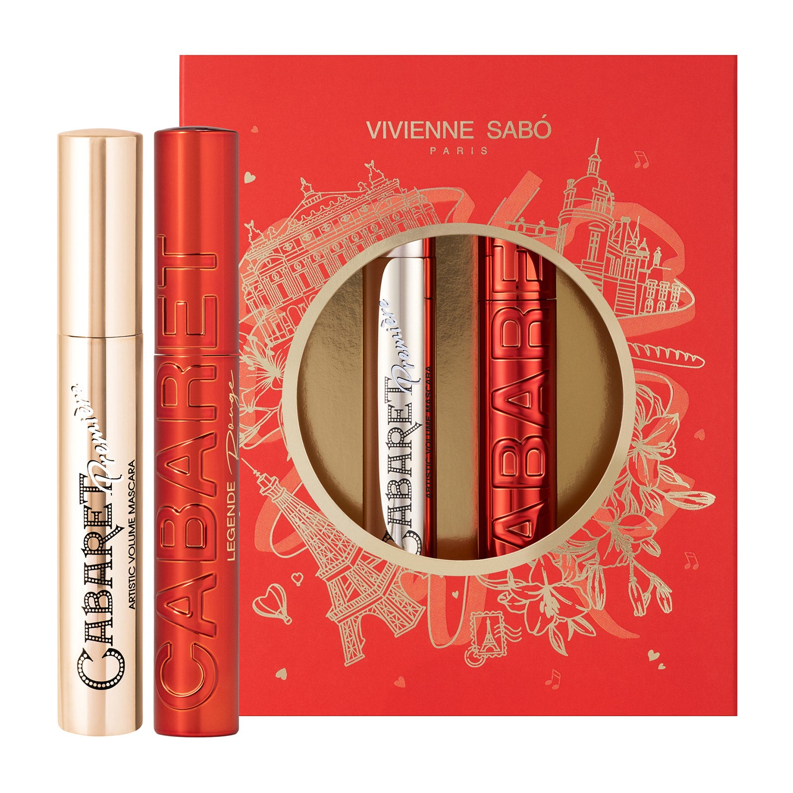 Подаръчен комплект за обем и изразителност Vivienne Sabo Cabaret Premiere & Cabaret Legend Red