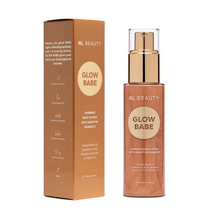 Лосион За Тяло С Блестящи Частици GLOW BABE NL Beauty