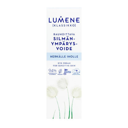 Успокояващ околоочен крем за чувствителна кожа Lumene Klassikko eye cream for sensitive skin