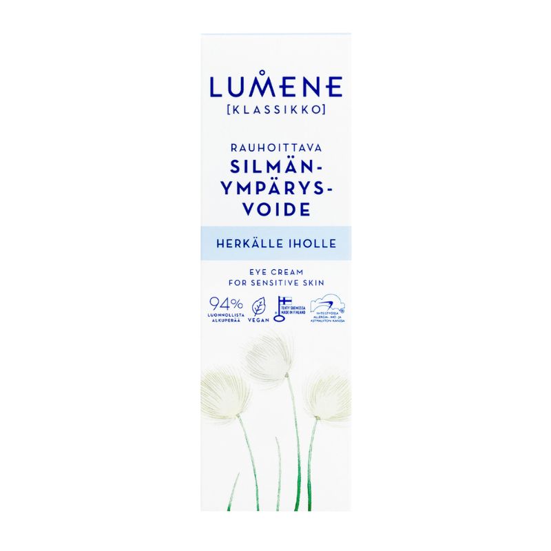 Успокояващ околоочен крем за чувствителна кожа Lumene Klassikko eye cream for sensitive skin