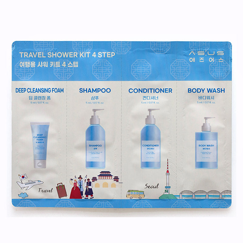 Комплект за коса и тяло в 4 стъпки Special Size ASUS TRAVEL SHOWER KIT 4 STEP