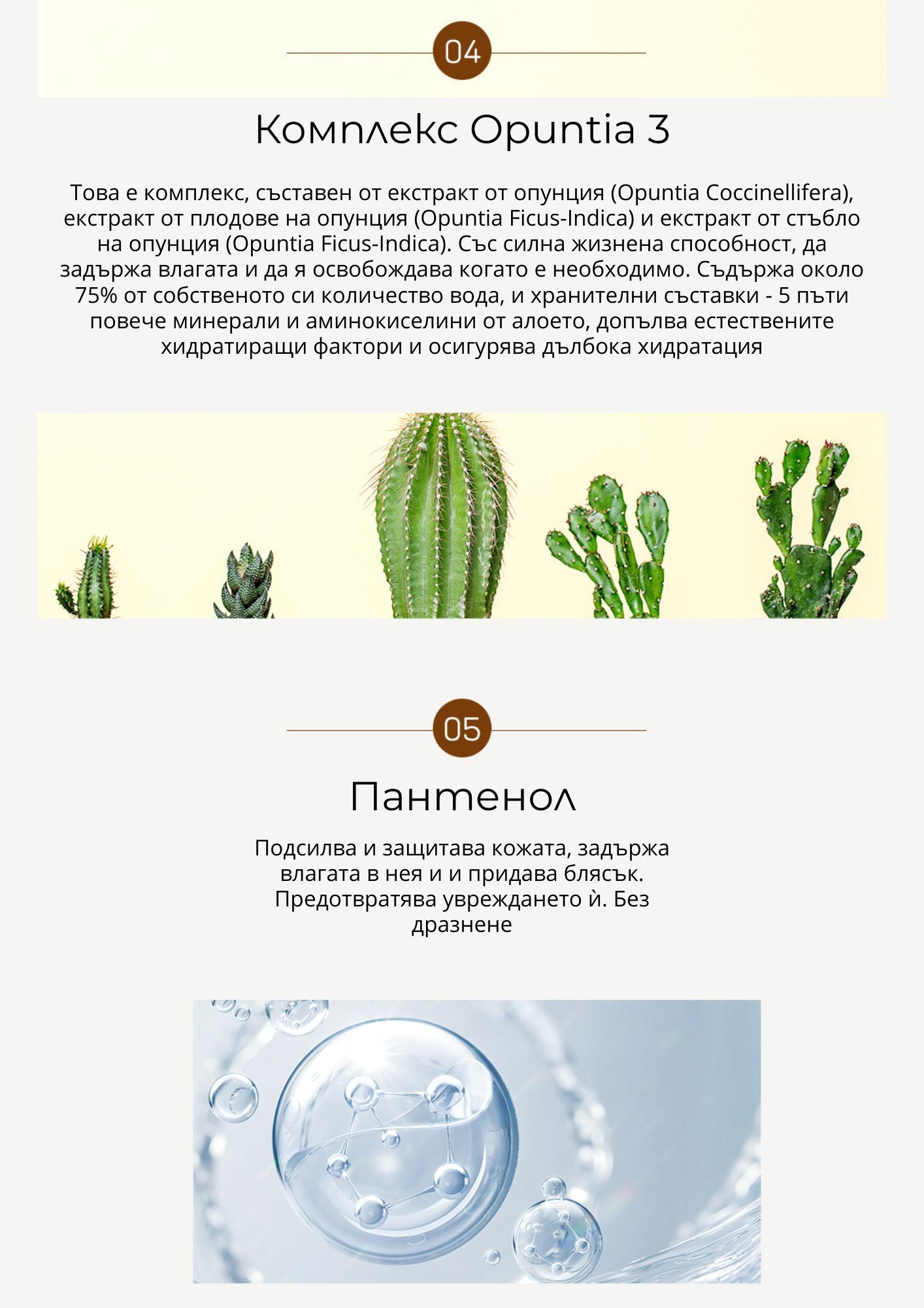 Успокояващ крем за хидратация и сияние с 75% Хотуния Chamos Blansen