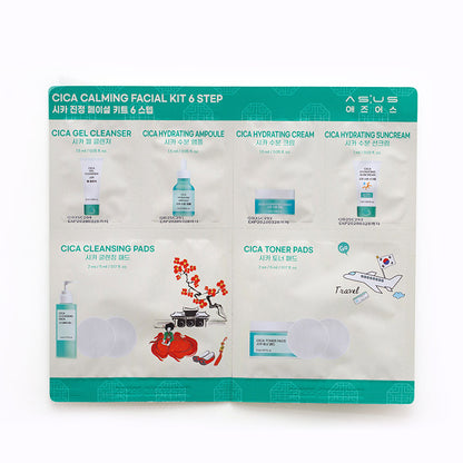 CICA Успокояващ комплект за лице в 6 стъпки Special Size ASUS CICA CALMING FACIAL KIT 6 STEP