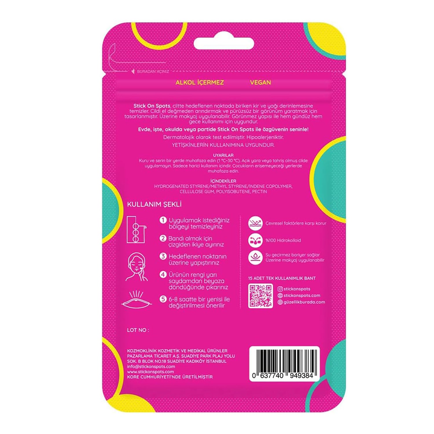 Шийт маска Stick On Spots