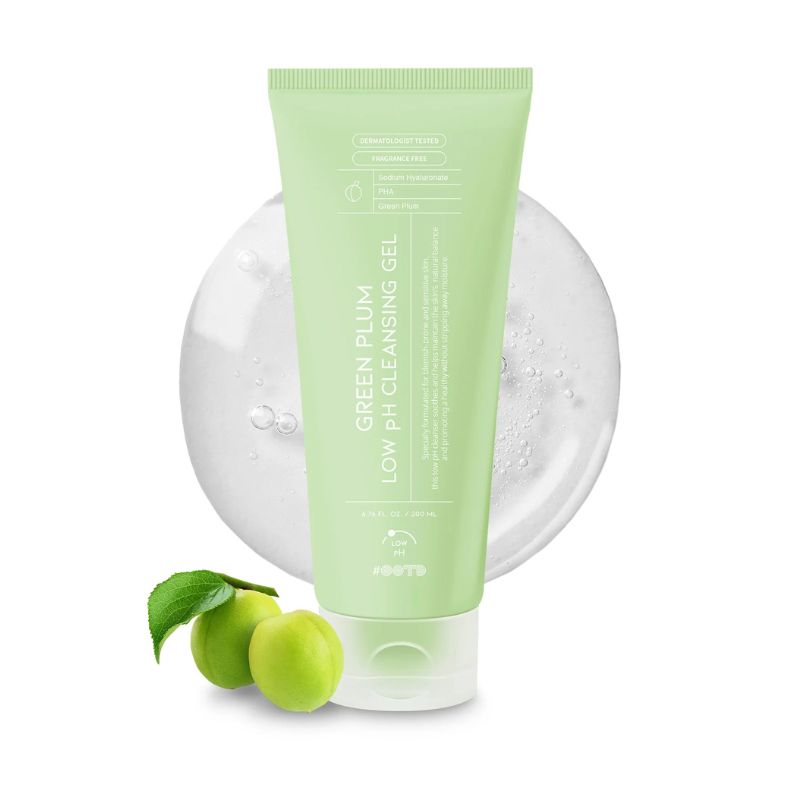 Почистващ гел за чувствителна кожас ниско pH Зелена слива OOTD Green Plum Low PH Cleansing Gel