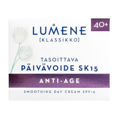 Подмладяващ дневен крем SPF 15 против бръчки за всеки тип кожа Lumene Klassikko protecting day cream