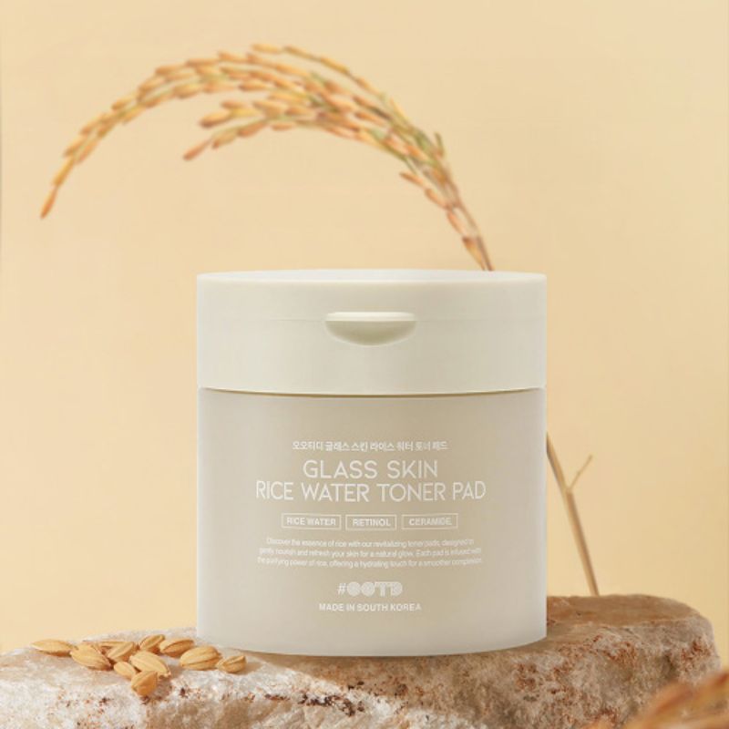 СТЪКЛЕНА КОЖА Тонер - Падове с РЕТИНОЛ срещу бръчки OOTD R+Glass Skin Rice Water Toner Pad
