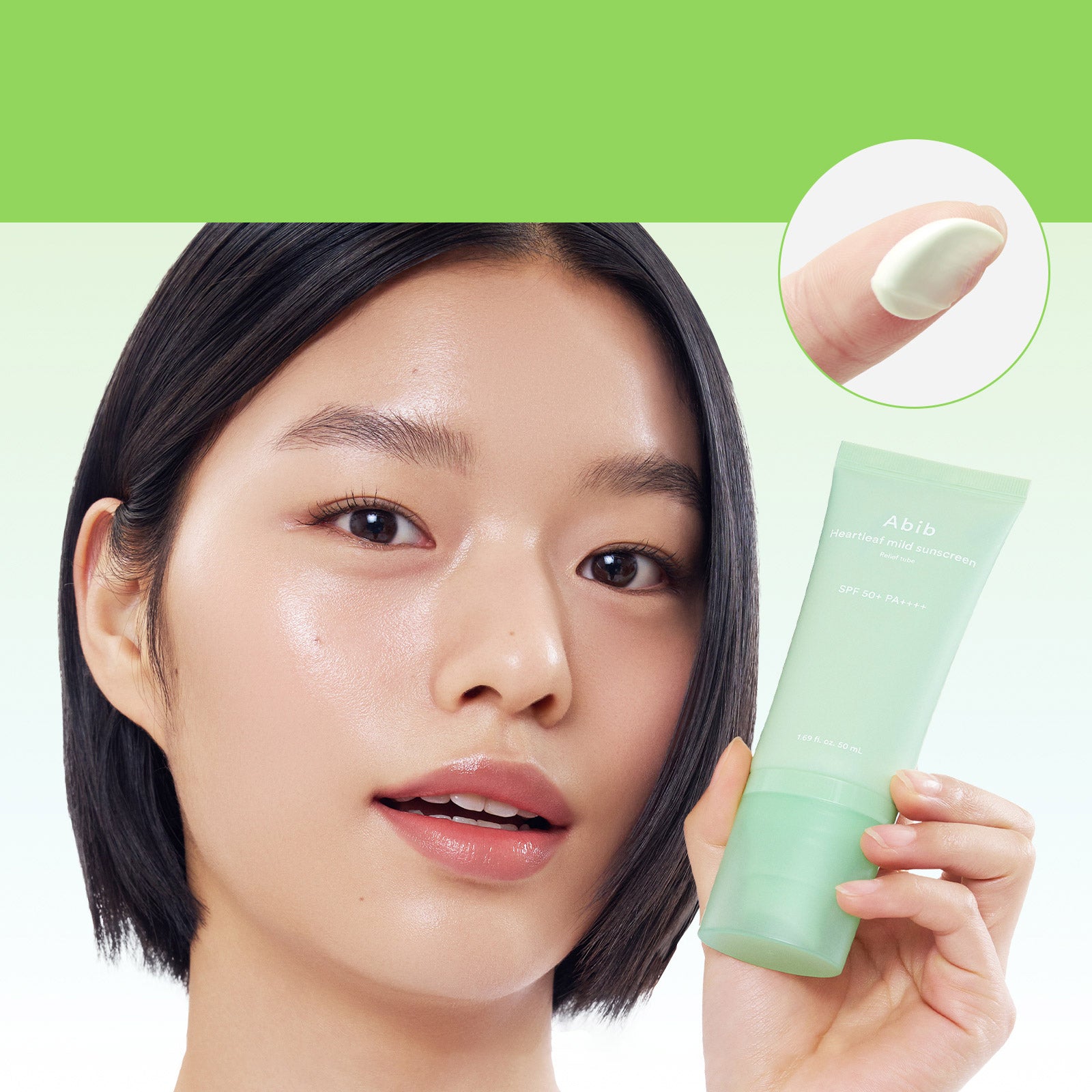 Минерален слънцезащитен крем SPF50+ ABIB Heartleaf Mild Sunscreen Relief Tube