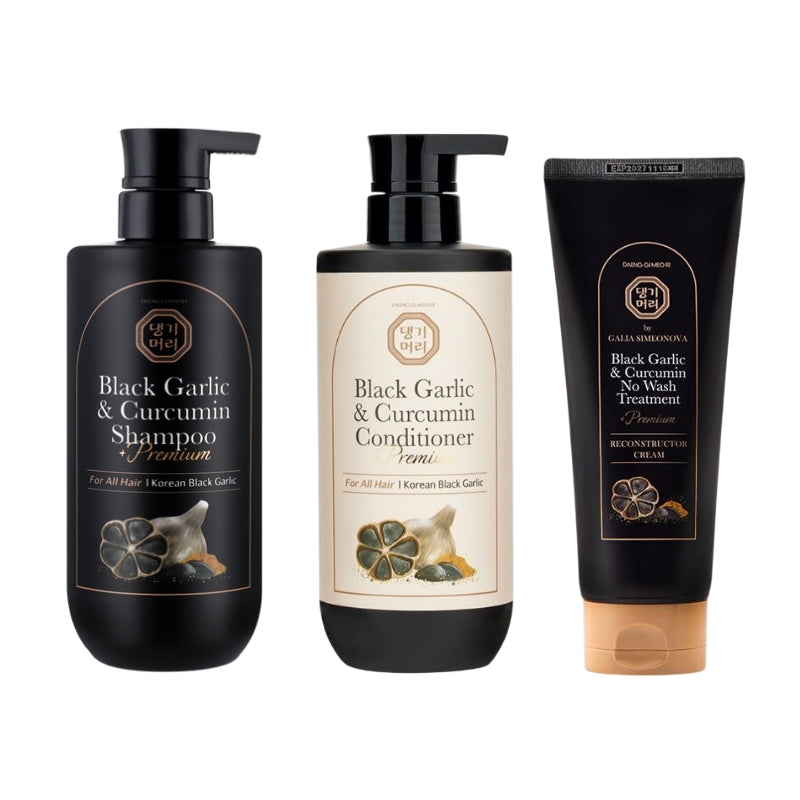 Сет Корейска грижа за коса Doori Black Garlic Шампоан, Балсам § Реконструктор