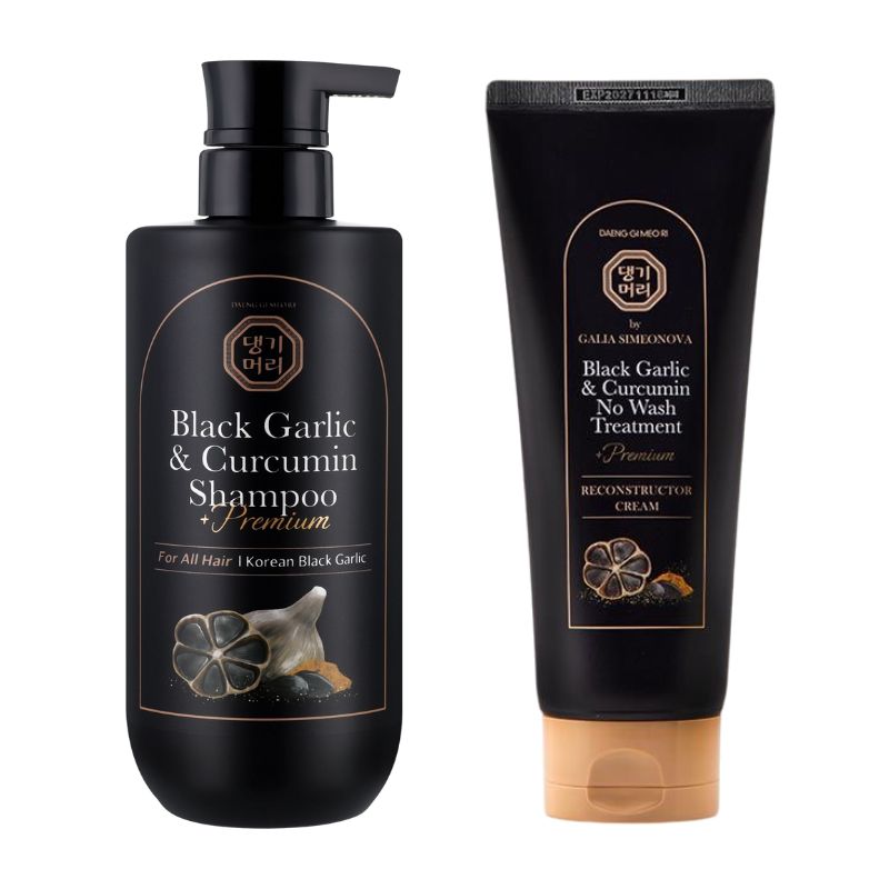 Сет Корейска грижа за коса Doori Black Garlic Шампоан § Реконструктор