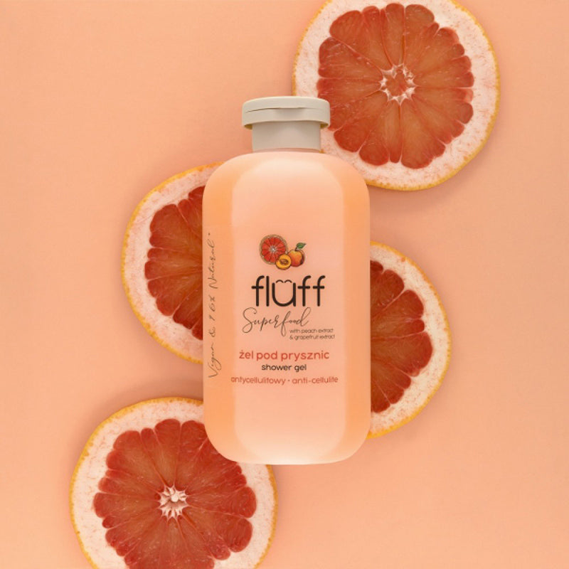 Антицелулитен душ гел с аромат на праскова и грейпфрут FLUFF Anti-cellulite Shower Gel