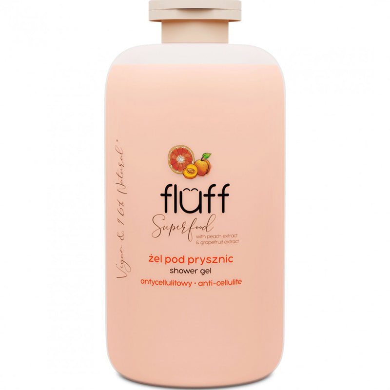 Антицелулитен душ гел с аромат на праскова и грейпфрут FLUFF Anti-cellulite Shower Gel