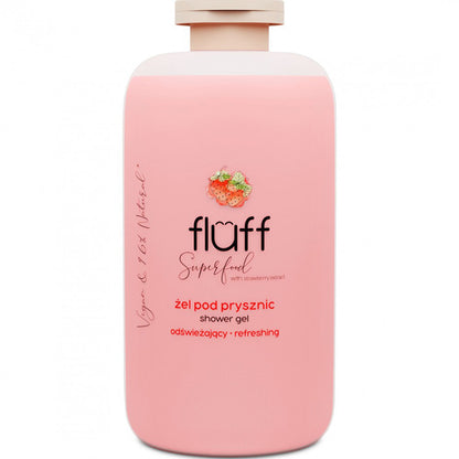Освежаващ душ гел с аромат на ягода FLUFF Refreshing Shower Gel
