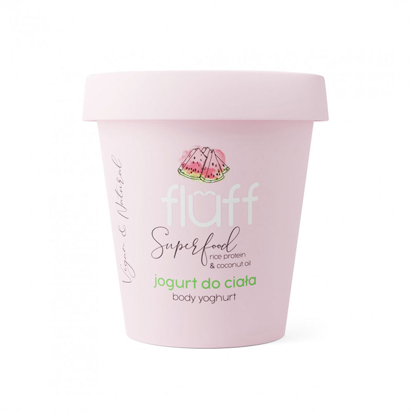Дълбоко подхранващ йогурт за тяло с оризов протеин  – Диня FLUFF Body Yoghurt