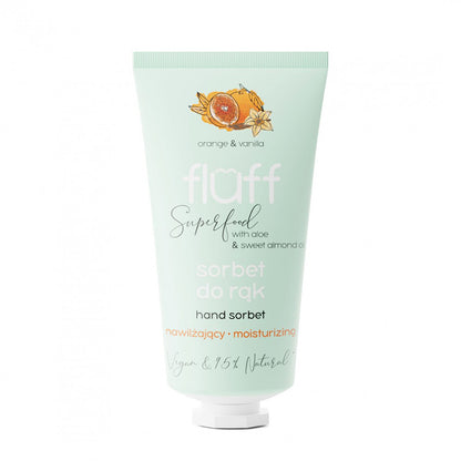 Хидратиращ крем сорбе за ръце – Портокал и ванилия FLUFF Moisturizing Hand Sorbet