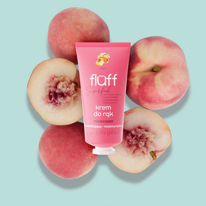 Антибактериален и хидратиращ крем за ръце с аромат на праскова FLUFF Moisturizing Hand Cream