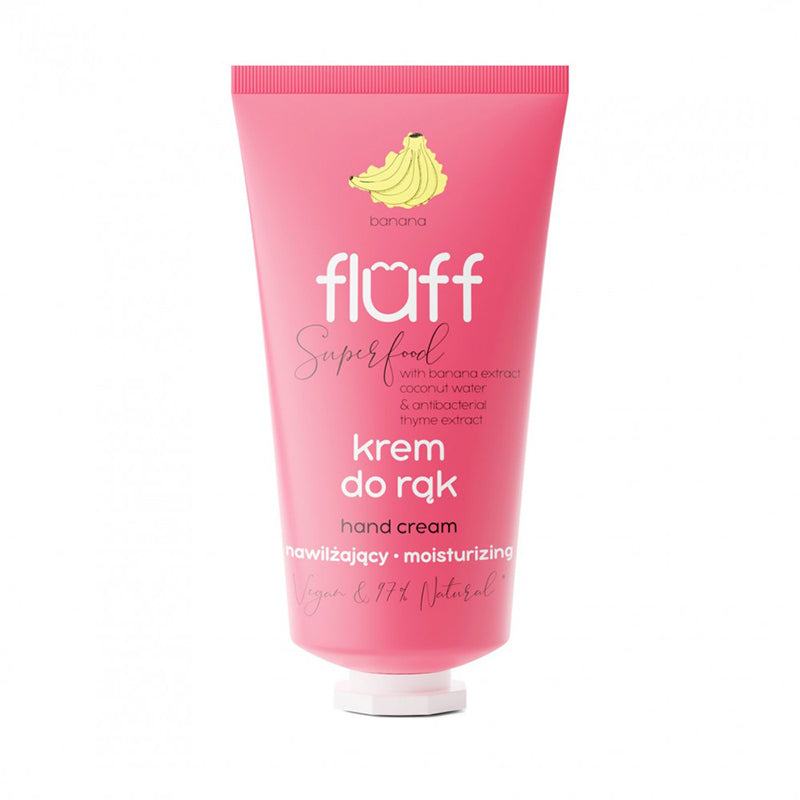 Антибактериален и хидратиращ крем за ръце с аромат на банан FLUFF Moisturizing Hand Cream