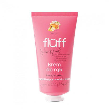 Антибактериален и хидратиращ крем за ръце с аромат на праскова FLUFF Moisturizing Hand Cream