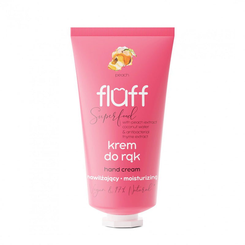 Антибактериален и хидратиращ крем за ръце с аромат на праскова FLUFF Moisturizing Hand Cream