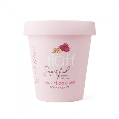 Дълбоко подхранващ йогурт за тяло с оризов протеин – Малина и бадем FLUFF Body Yoghurt