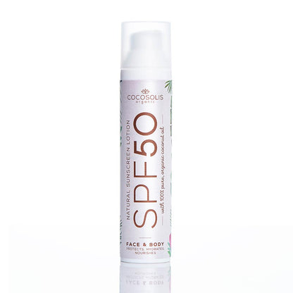 Слънцезащитен лосион с SPF50 COCOSOLIS Natural Sunscreen Lotion