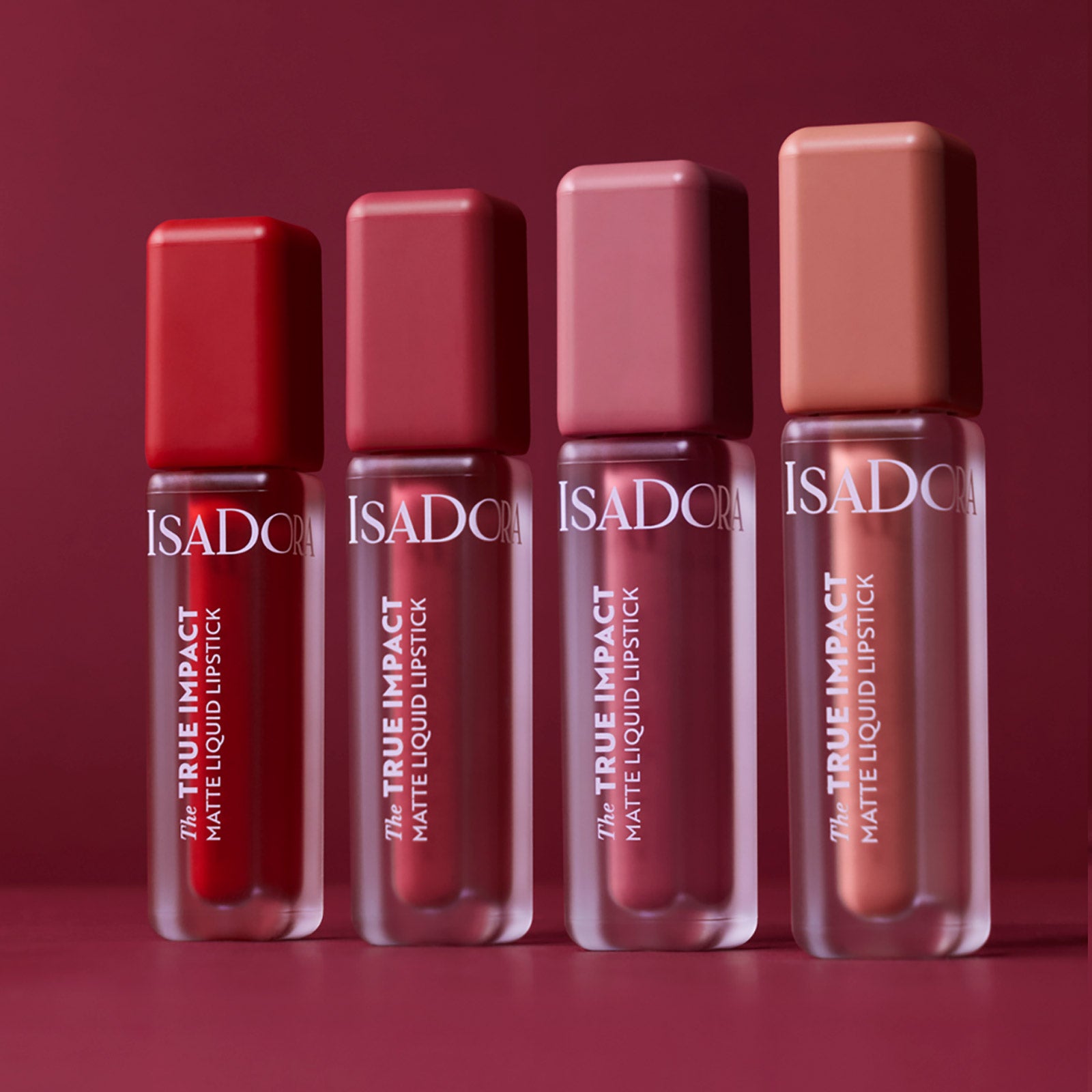 Високопокривно матиращо течно червило с интензивен цвят IsaDora The True Impact Matte Liquid Lipstick