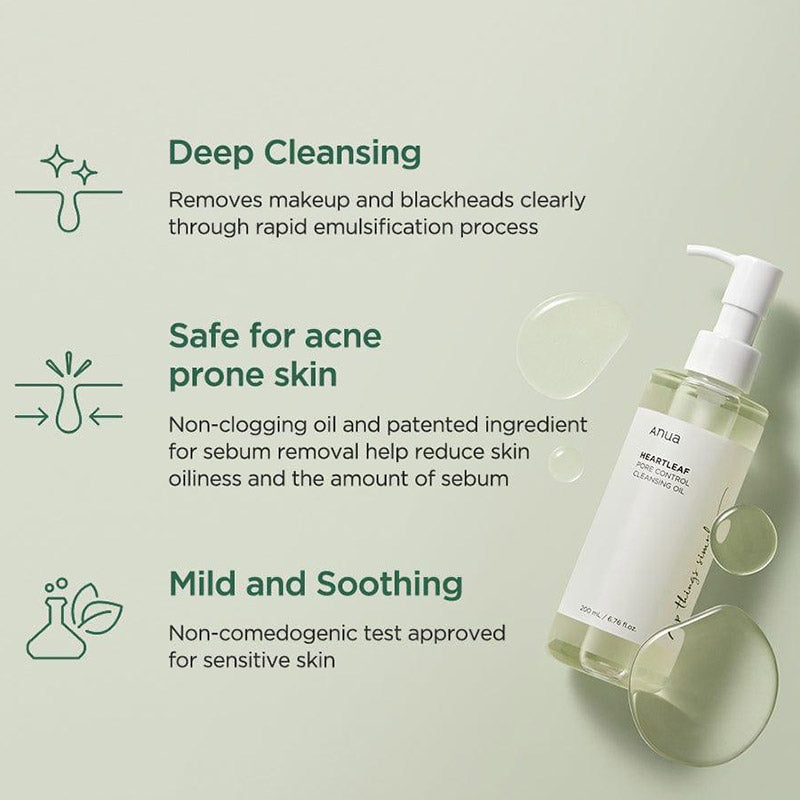 Почистващо олио ANUA Heartleaf Pore Control Cleansing Oil