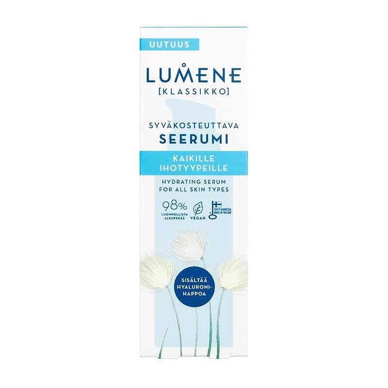 Дълбоко хидратиращ серум против бръчки с хиалуронова киселина Lumene Klassikko Deeply Hydrating Serum