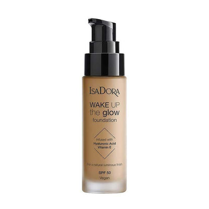 Дълготраен хидратиращ фон дьо тен с SPF 50 Isadora Wake Up the Glow Foundation