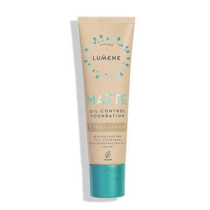 Дълготраен матиращ фон дьо тен  с минерален филтър SPF 20  Lumene Matte Oil Control Foundation