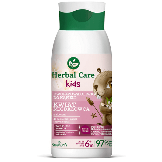 Деликатен измиващ крем-гел за чувствителна и суха кожа Farmona Herbal Care Kids Two-Phase Bath Oil