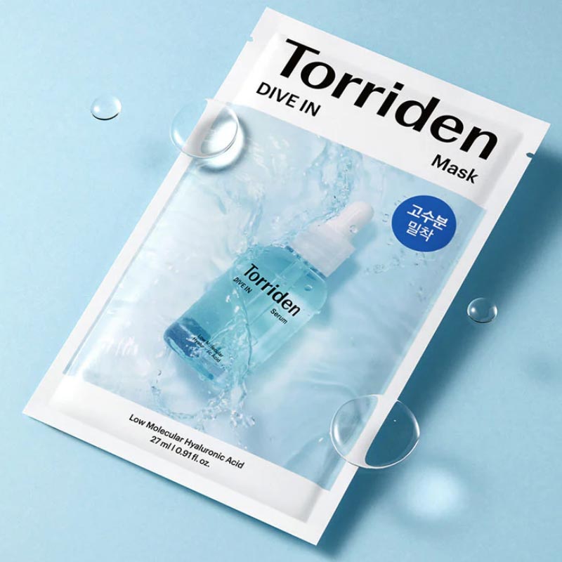 Маска за лице с ниско молекулна хиалуронова киселина Torriden DIVE-IN Low molecule Hyaluronic acid Mask Pack