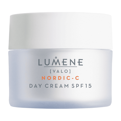 Дневен крем с витамин C SPF15 за блясък и сияние за всеки тип кожа Lumene NORDIC-C Valo