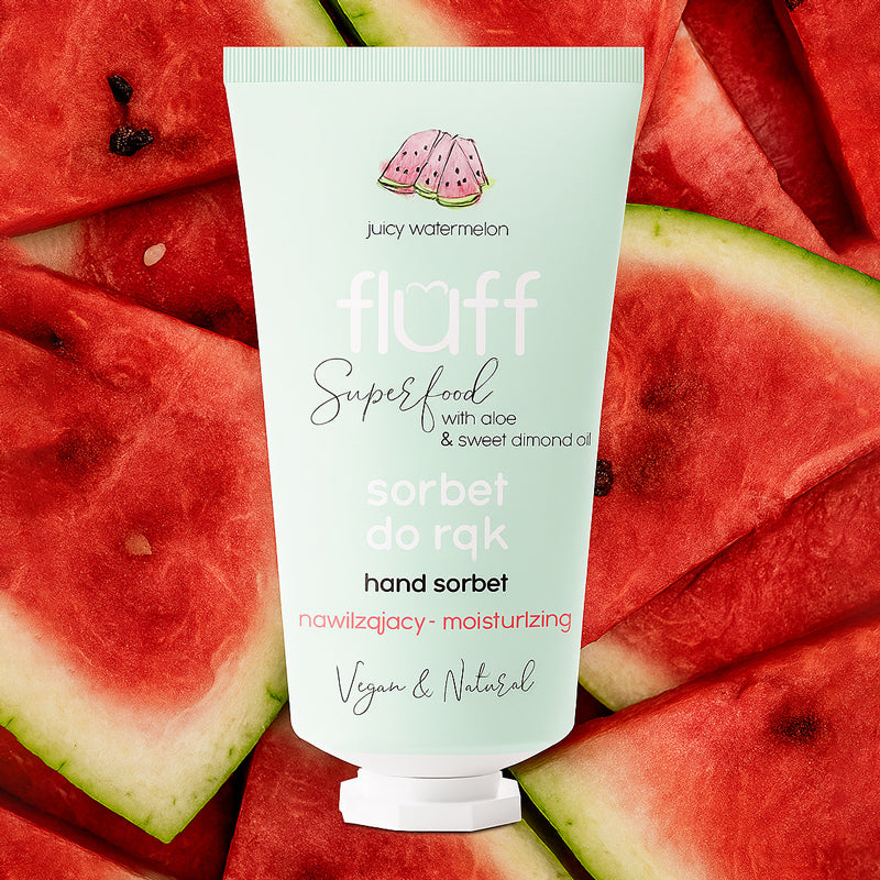 Хидратиращ крем сорбе за ръце – Сочна диня FLUFF Moisturizing Hand Sorbet