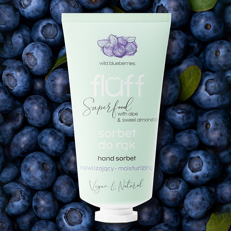 Хидратиращ крем сорбе за ръце – Диви боровинки FLUFF Moisturizing Hand Sorbet